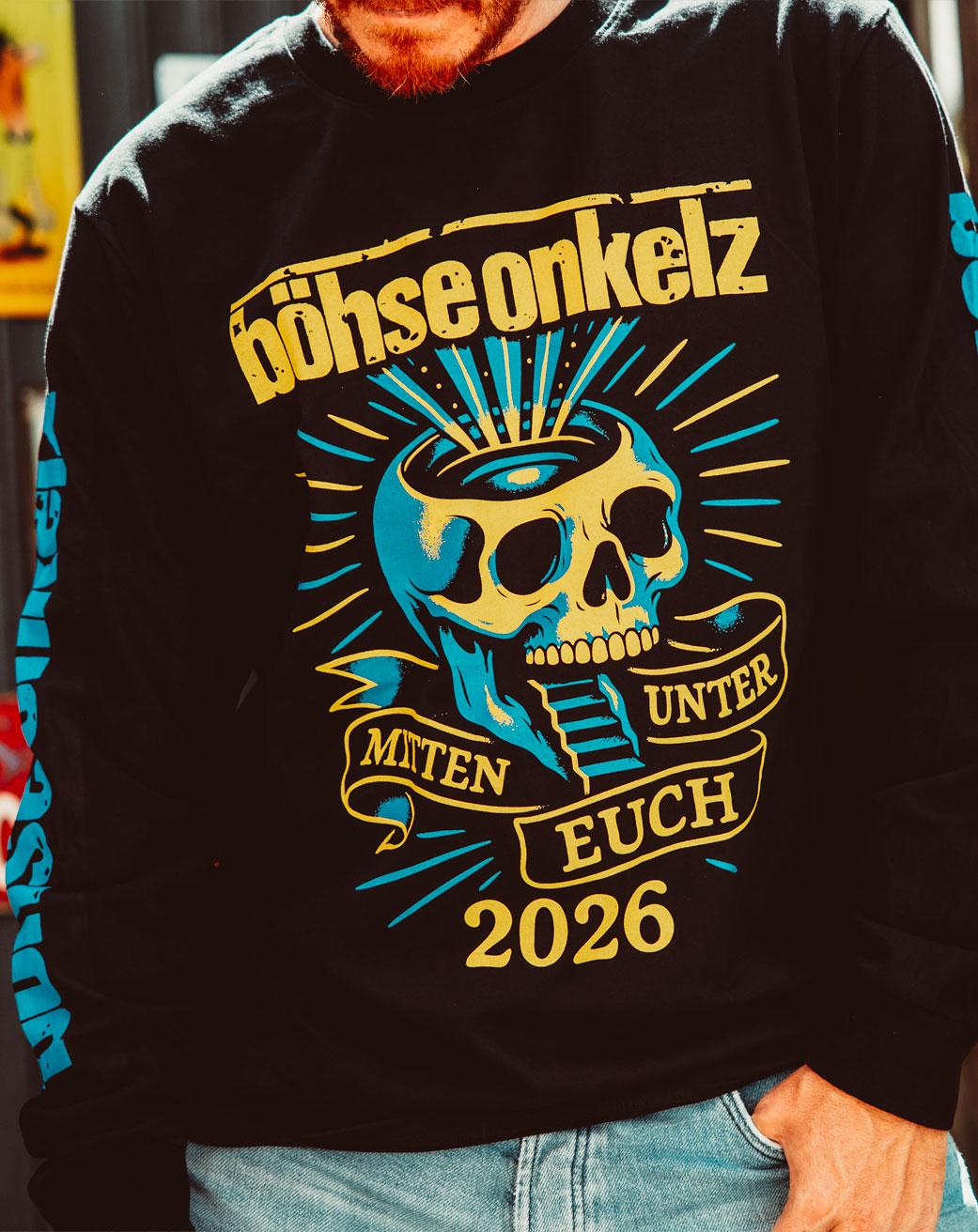 Mitten unter euch blau (Longsleeve)